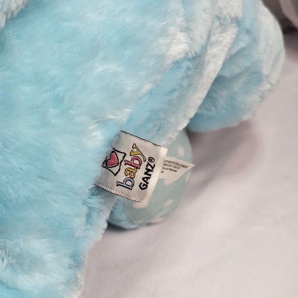 Baby Ganz Sweet Sammie Blue Elephant Polka Dot feet 20inch Stuffed Plush Animal - Picture 9 of 13